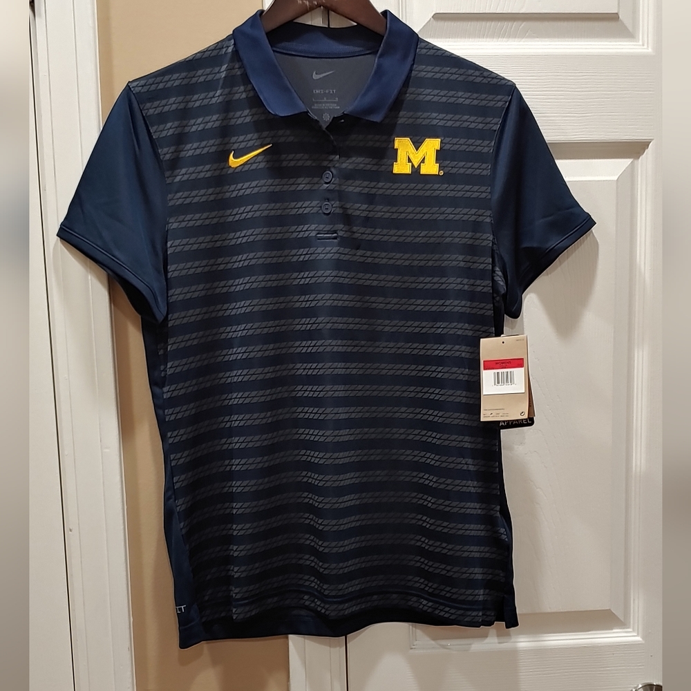Nike Women's Navy Striped Shirt